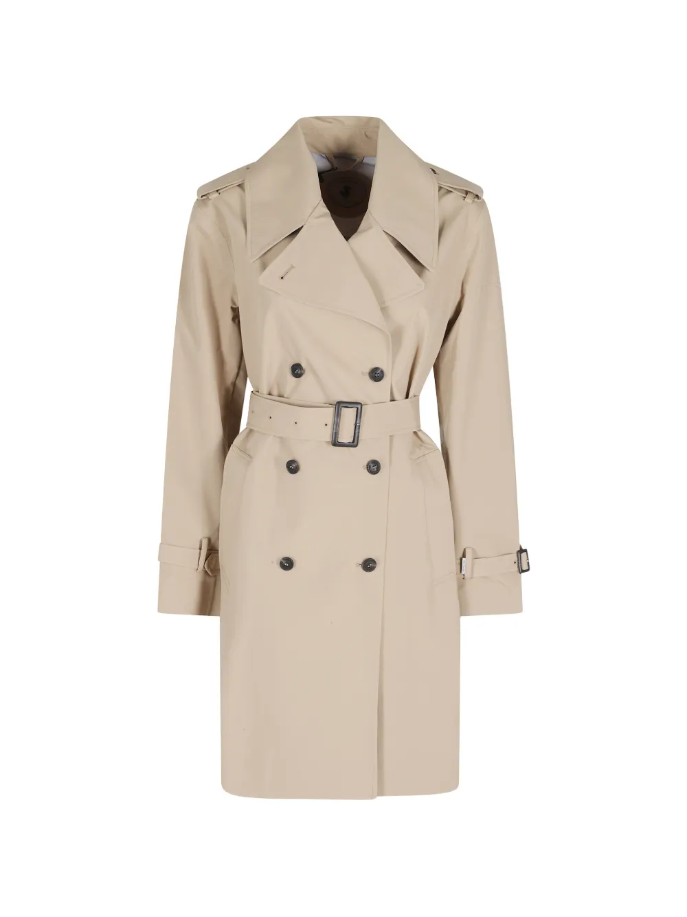 Save The Duck double-breasted belted trench coat - Toni neutri