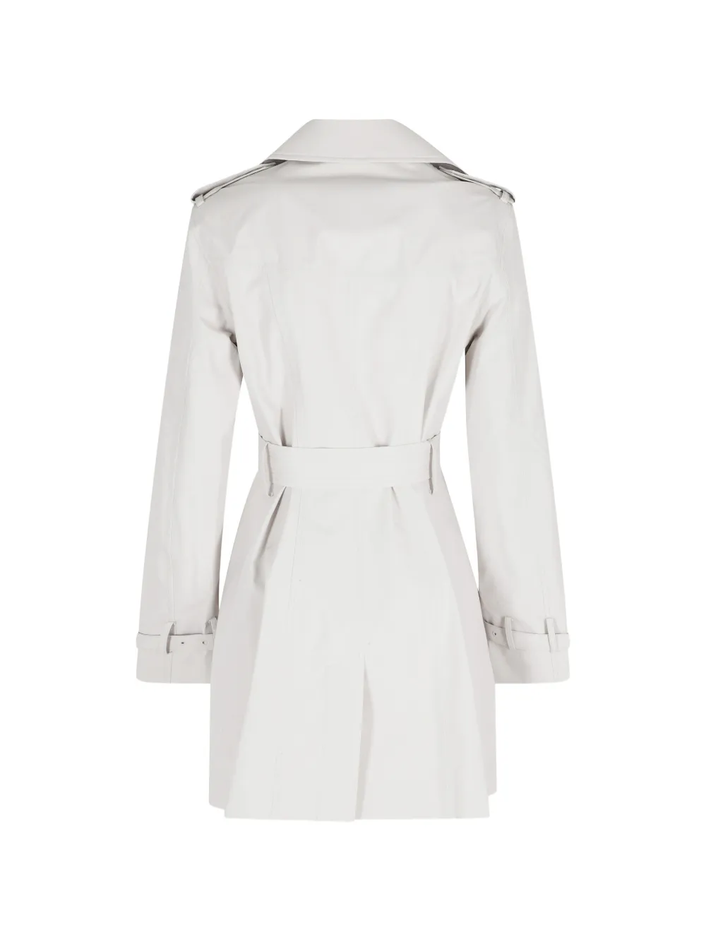 Save The Duck Jas met ceintuur en dubbele rij knopen Beige
