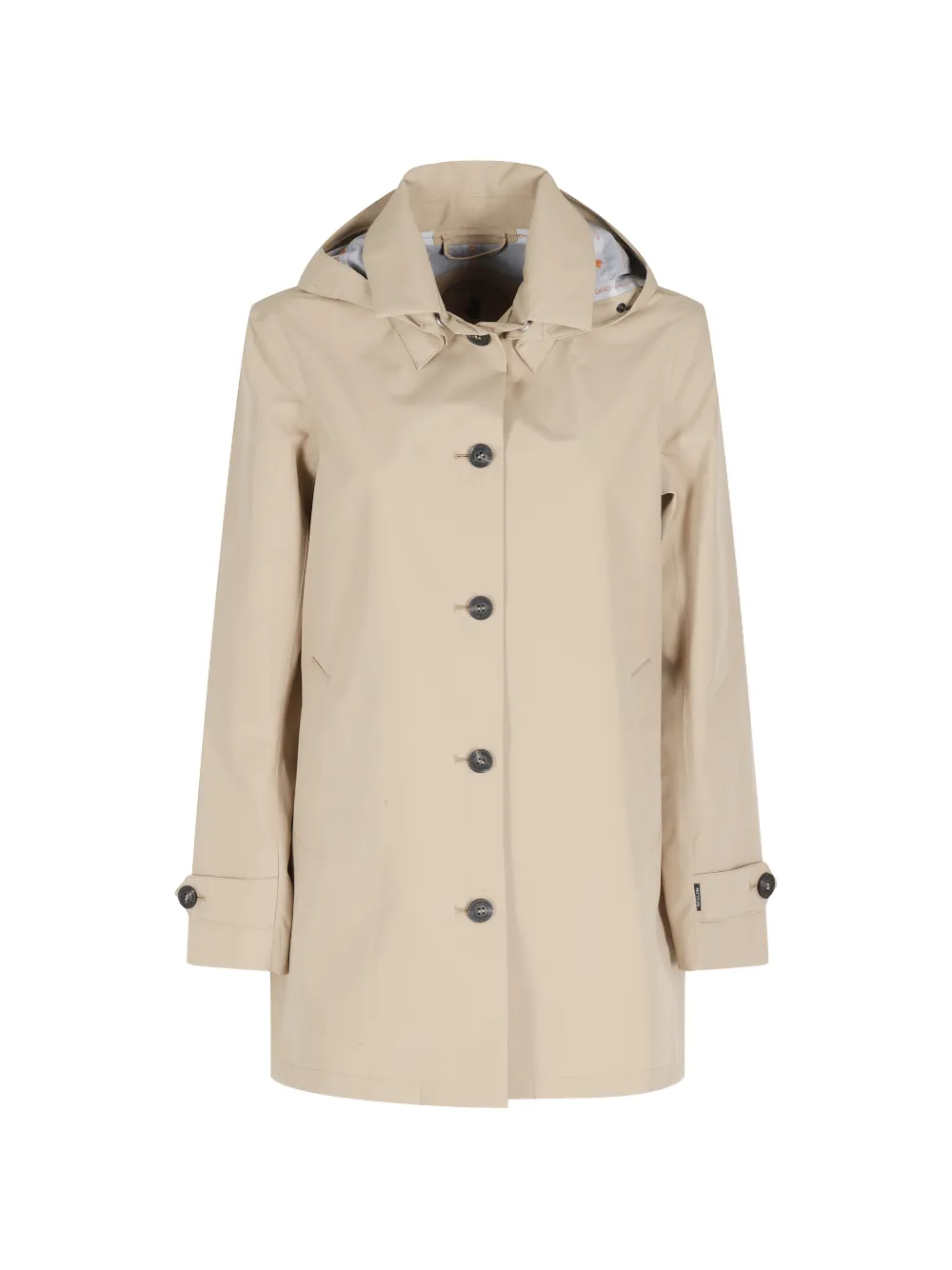 Save The Duck hooded button-up coat - Toni neutri