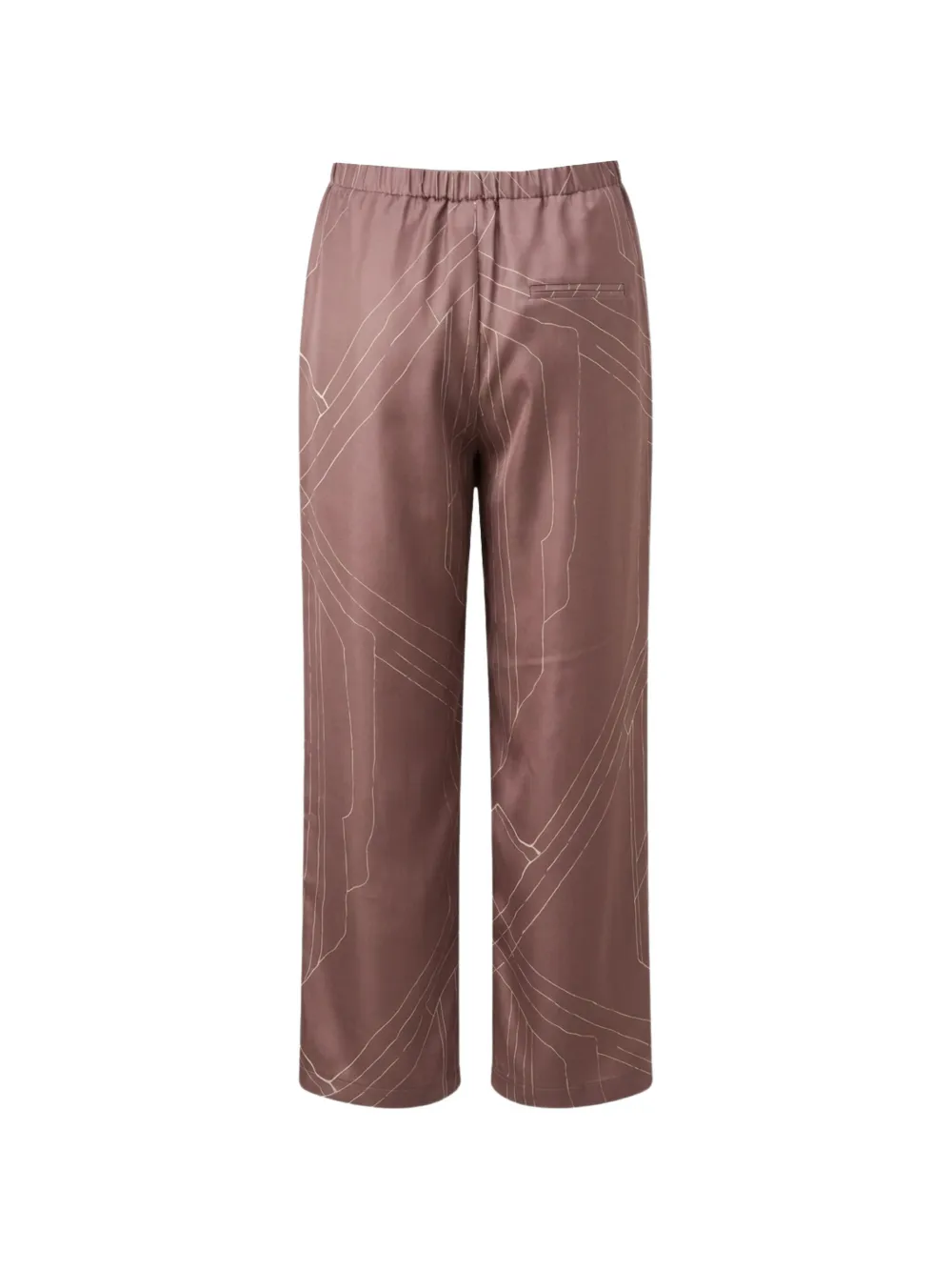 Alysi Palazzo broek met patroon Bruin