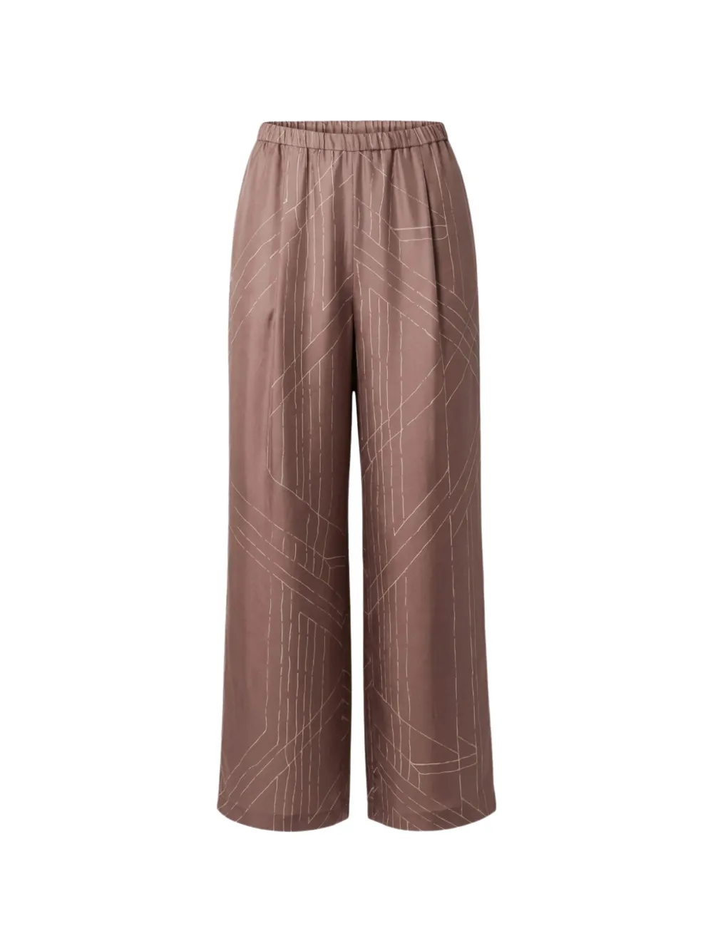 Alysi patterned palazzo trousers - Marrone