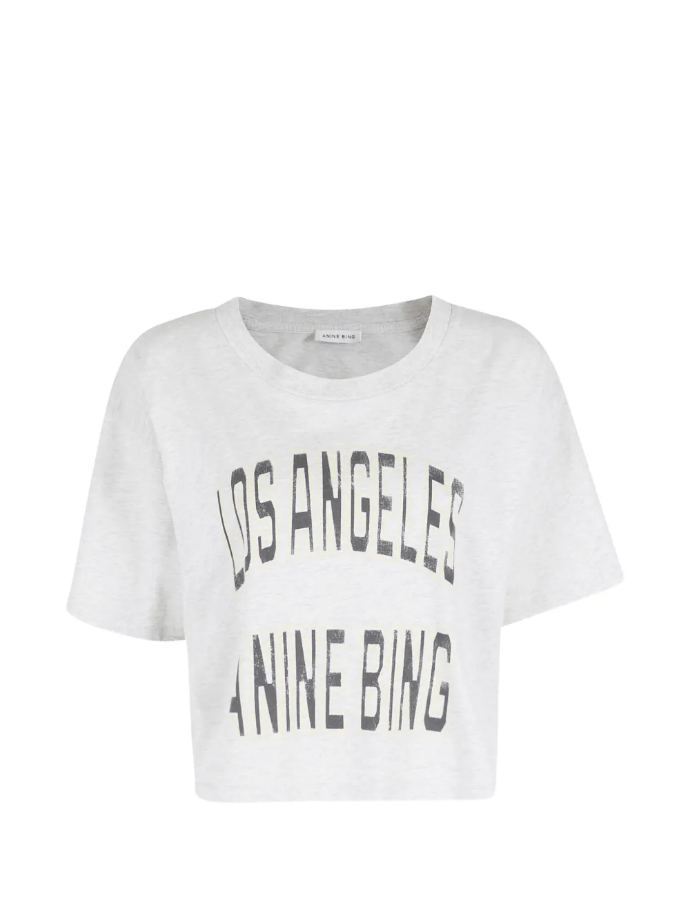 ANINE BING Johnny cropped T-shirt - Grigio