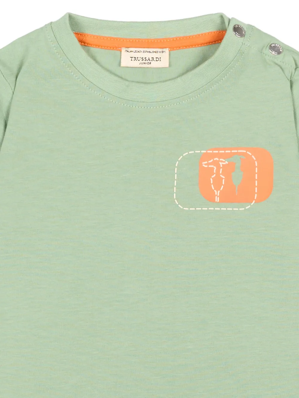 TRUSSARDI JUNIOR Grafisch T-shirt met korte mouwen Groen