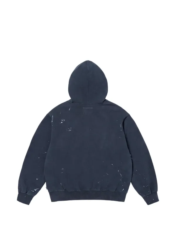 Supreme x MM& Box Logo paint-splatter Hoodie | Blue | FARFETCH GE