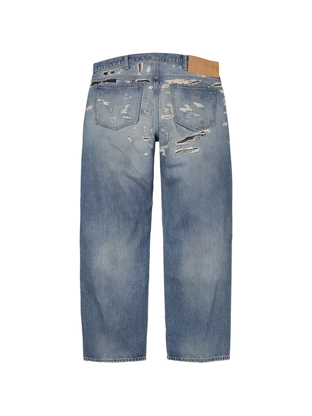 パンツ Supreme MM6 Maison Margiela Distressed Supreme x MM6 Maison Margiela ダメージ パンツ | ブルー | FARFETCH JP