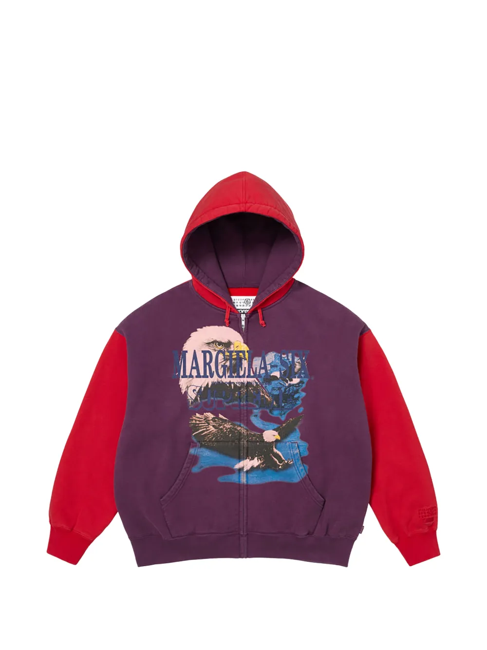Supreme x MM6 Maison Margiela eagle-motif hoodie - Violett