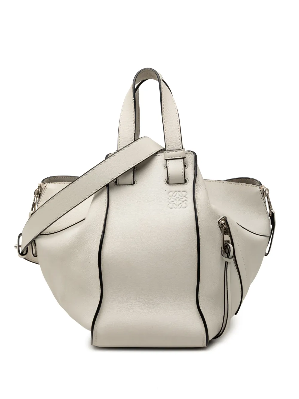 Loewe Pre-Owned 2016 Small Leather Hammock satchel - Bianco