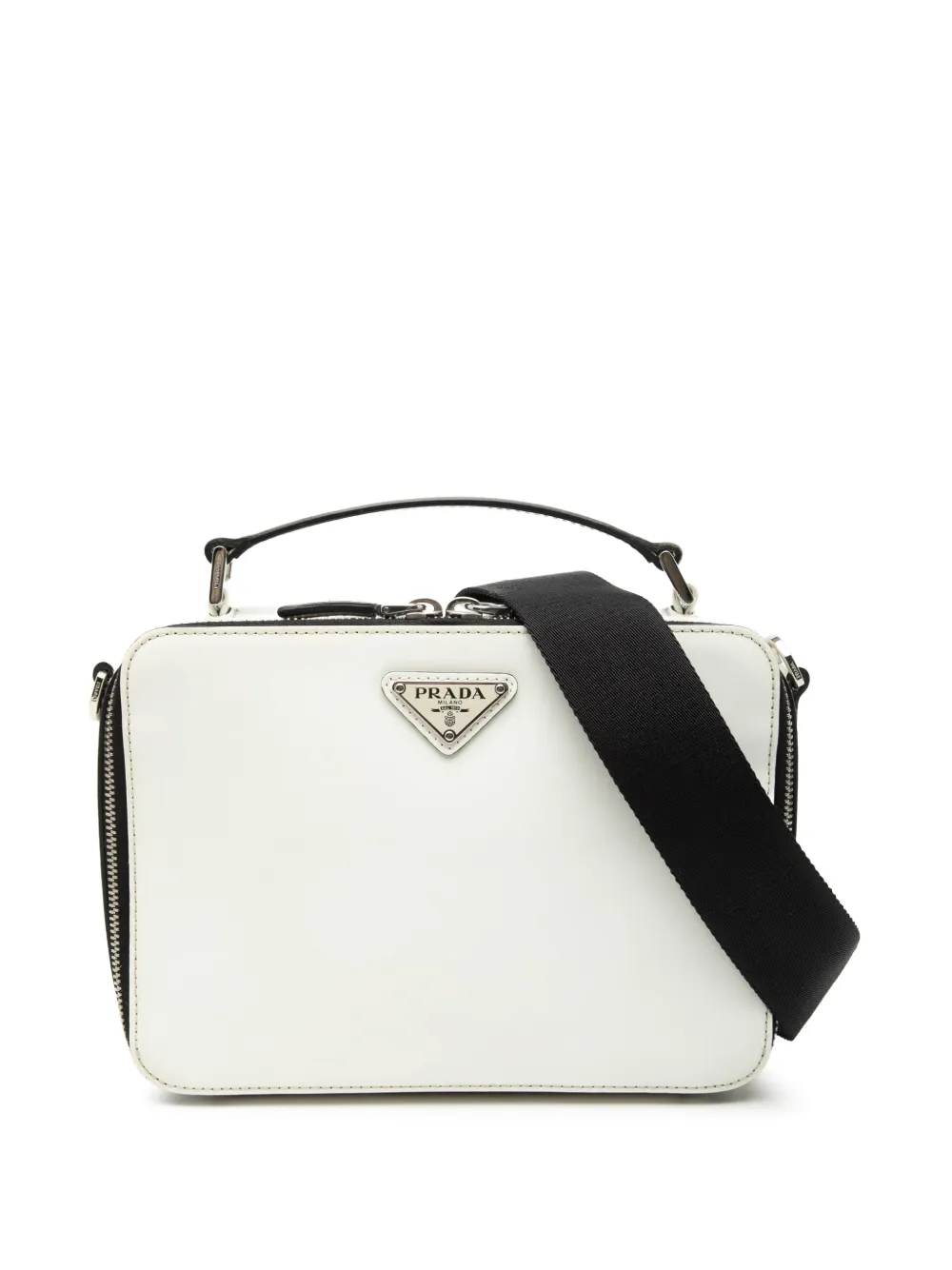 Prada Pre-Owned 2013-2025 Medium Saffiano Brique satchel - Bianco