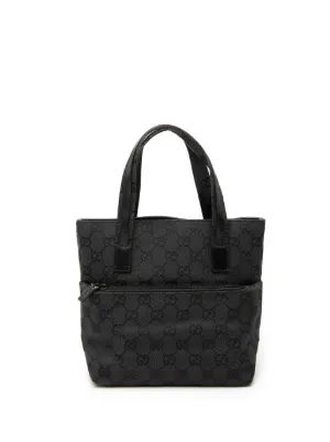 Gucci Pre-Owned 2000-2015 GG デニム ハンドバッグ | ブラック