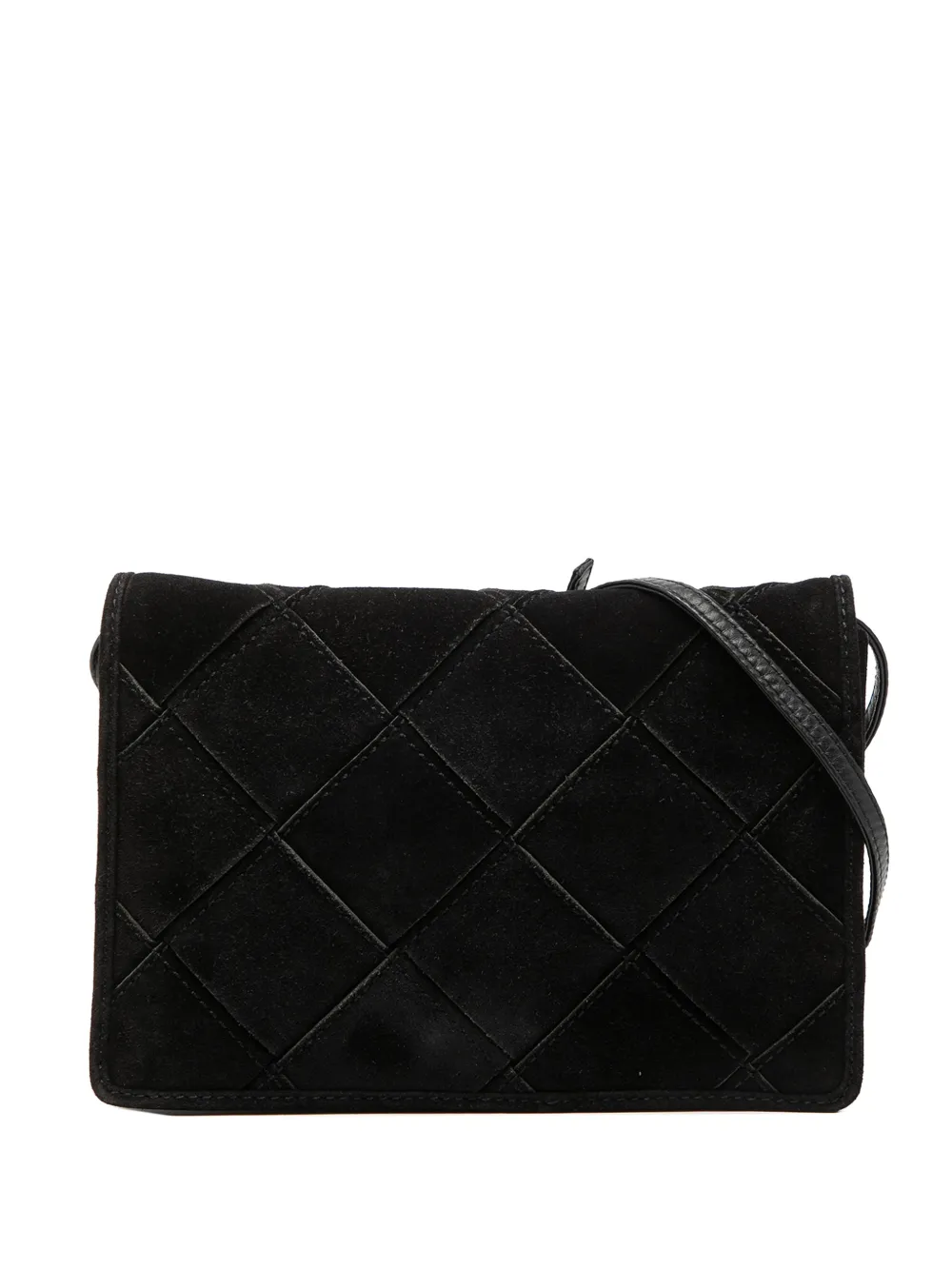 Bottega Veneta Pre-Owned 20th Century Suede Intrecciato crossbody bag - Nero