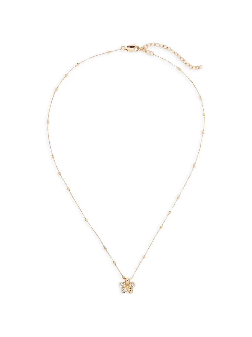 YOJ crystal flower necklace - Gold