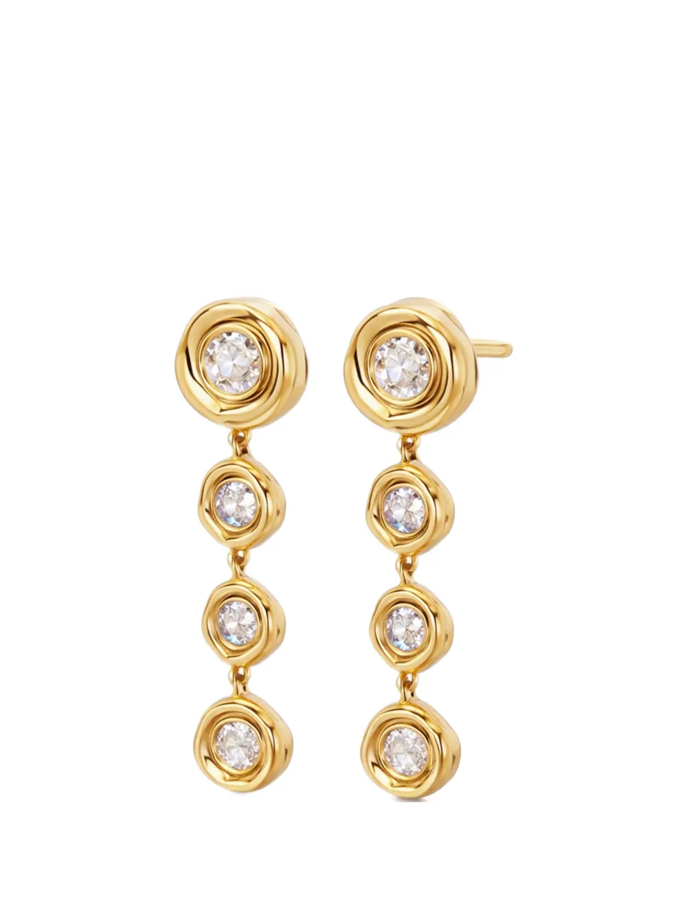 YOJ Carlo crystal drop earrings - Oro