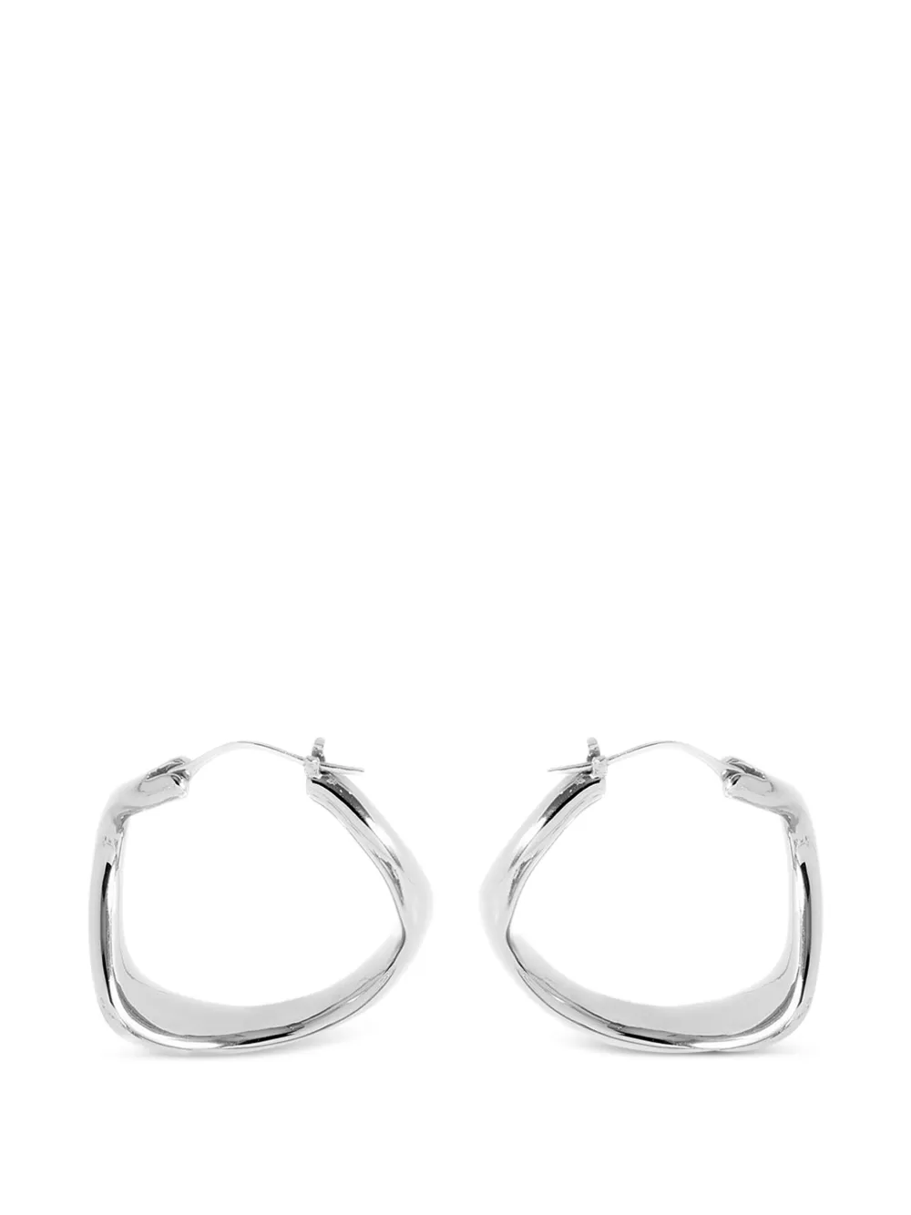 YOJ Maxi Astin hoop earrings - Argento