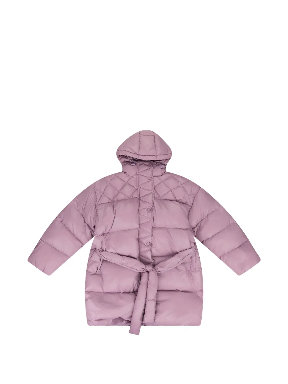 Callipygian belted puffer coat - Viola