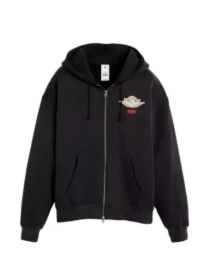 Nike ＆STUSSYブラック ジップアップパーカー S Stussy x Nike Stone Washed Fleece Zip Hoodie (Asia Sizing) Black