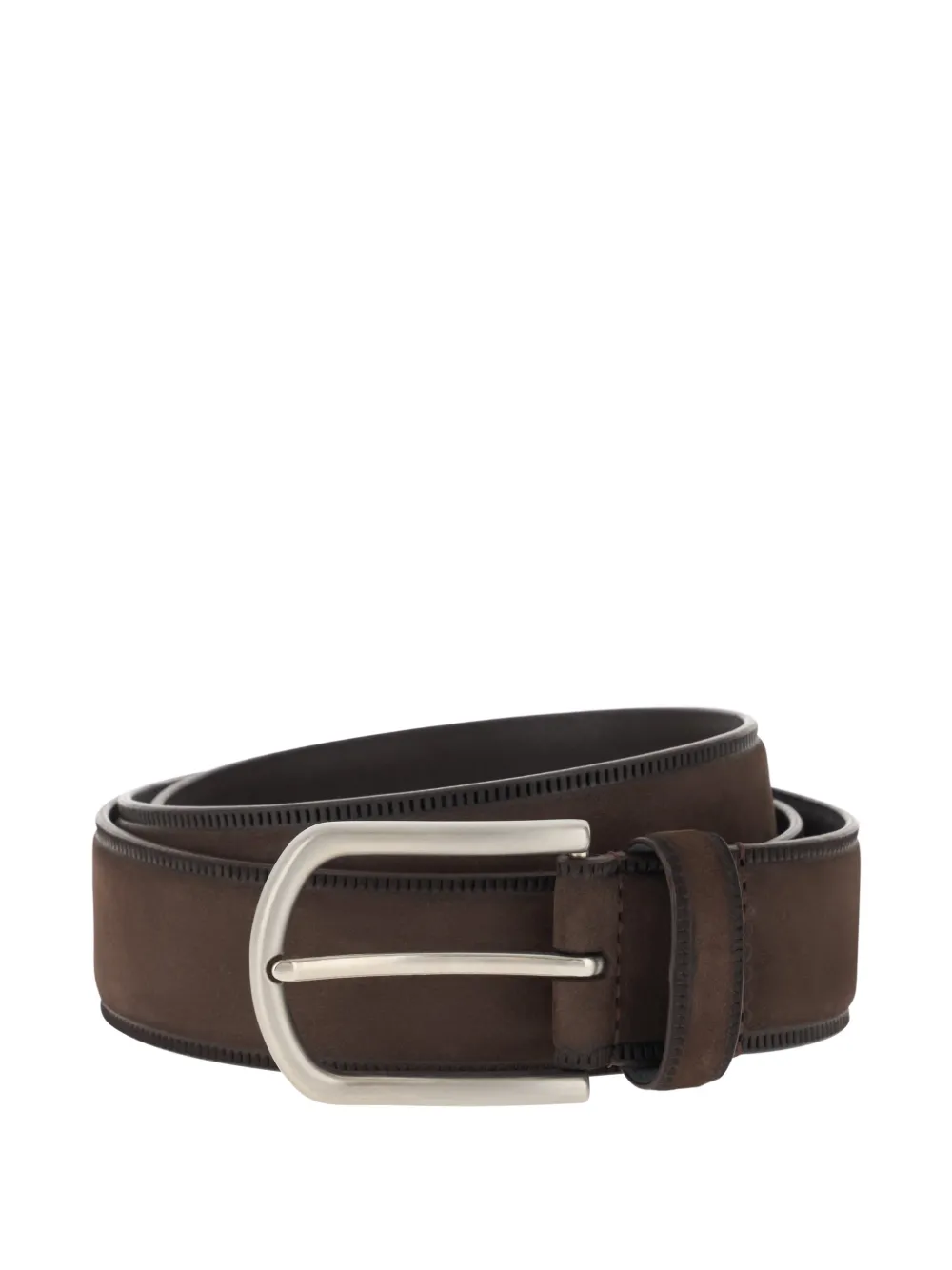 Boggi Milano nubuck micro-cut belt - Marrone
