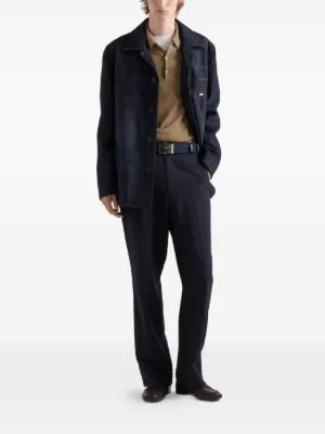 Prada ハーフジップ ポロシャツ | ブラウン | FARFETCH JP