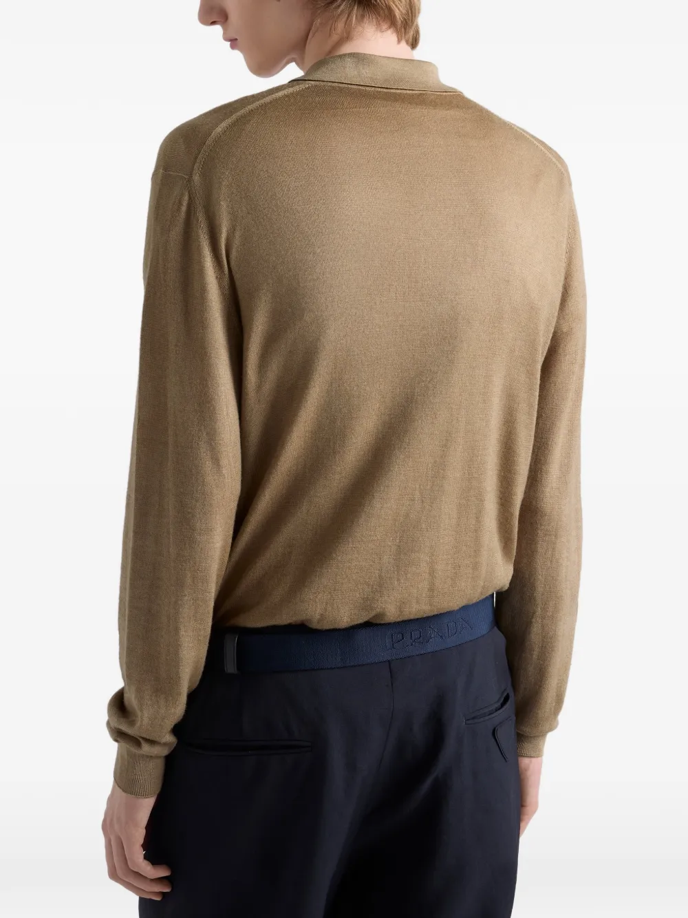 Prada Polotrui van wol en zijde Beige