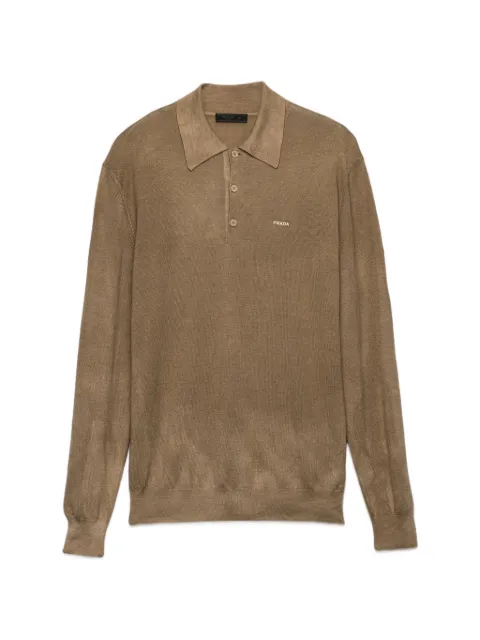 Prada Wool and silk polo sweater