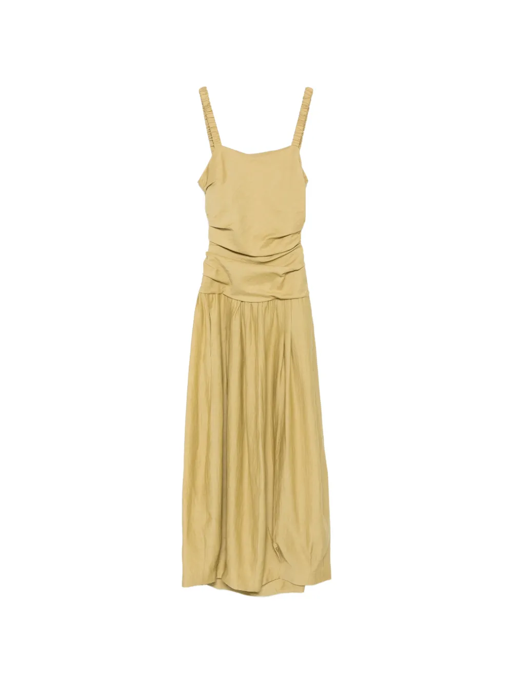 Tela Carmen tie-fastening midi dress - Giallo