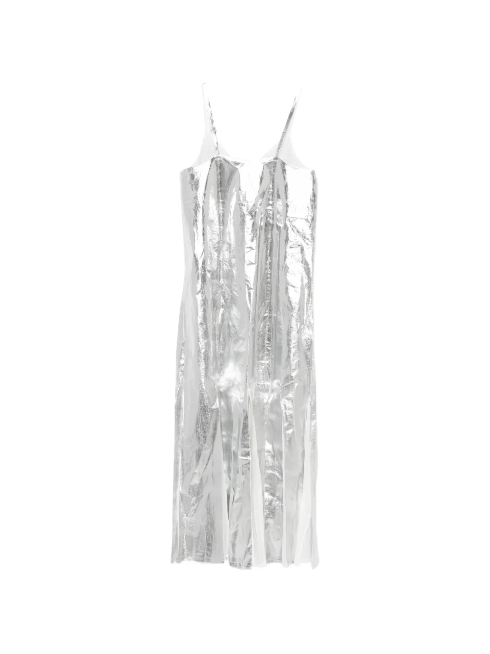 Tela Yuki metallic midi-jurk Zilver
