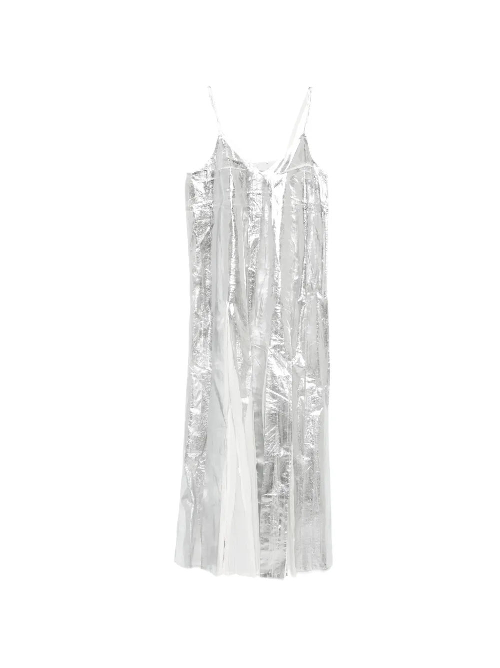 Tela Yuki metallic-effect midi dress - Argento