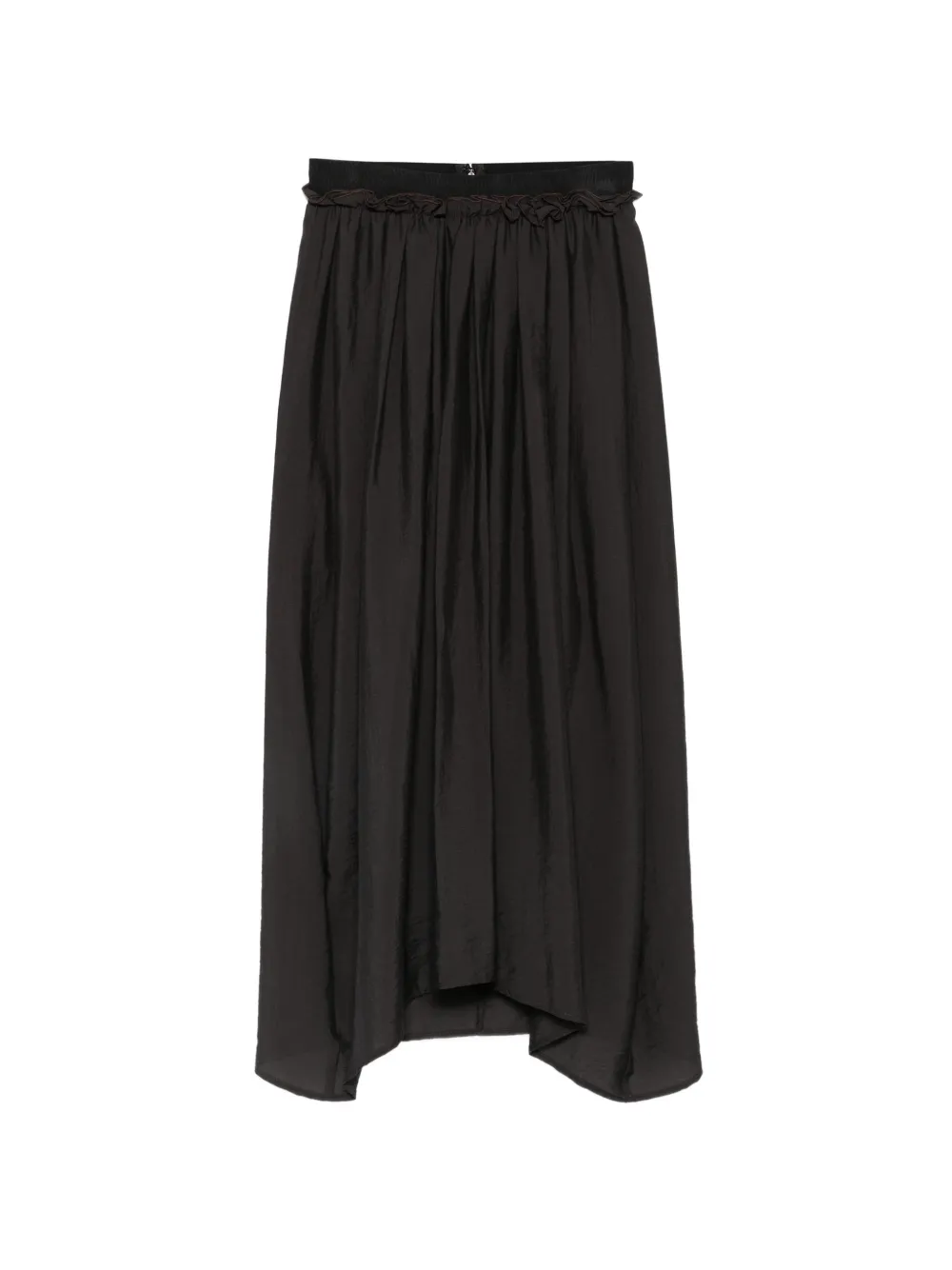 Tela ruffled asymmetric skirt - Nero