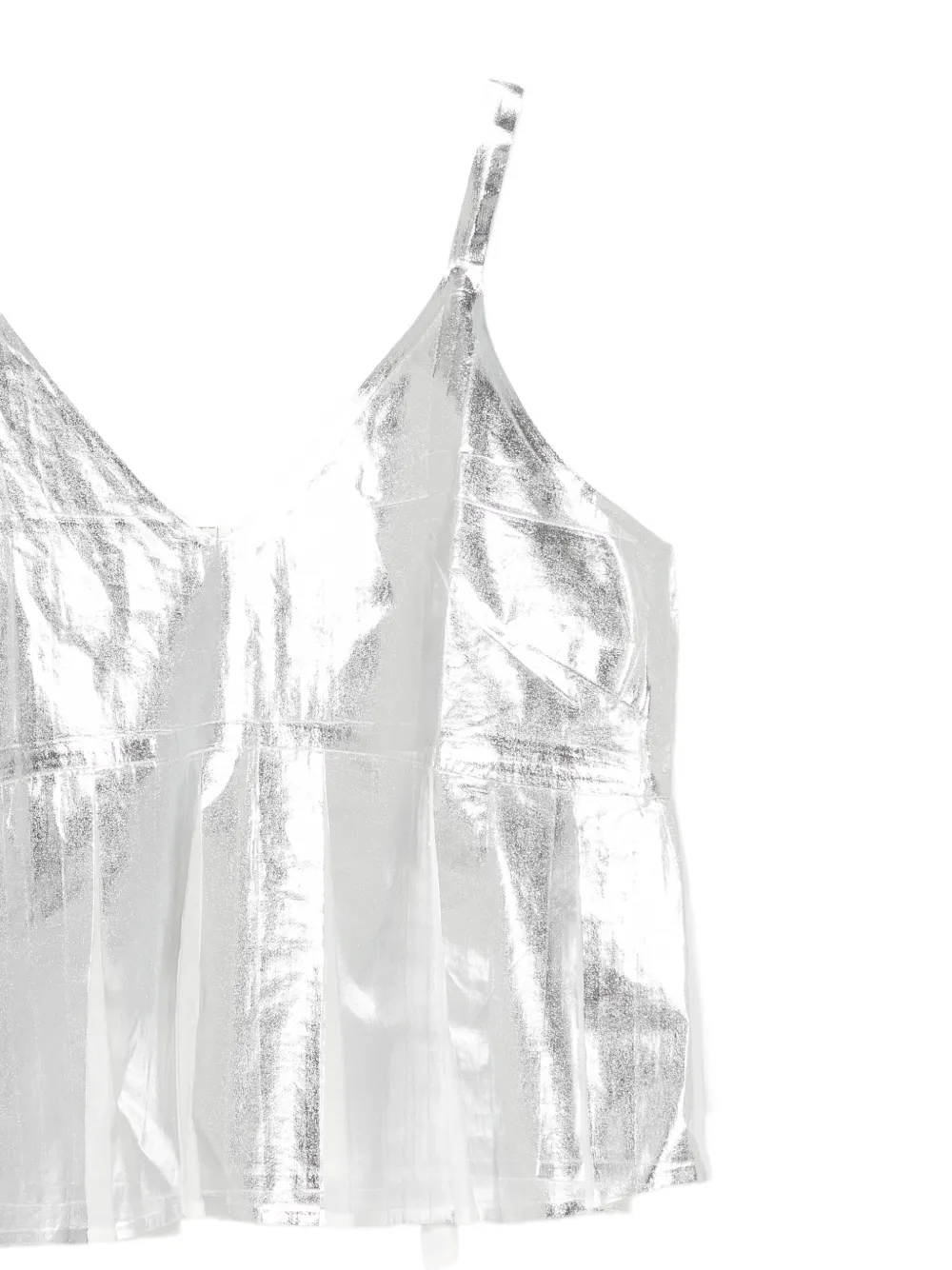 Tela Tanktop met metallic-effect Zilver