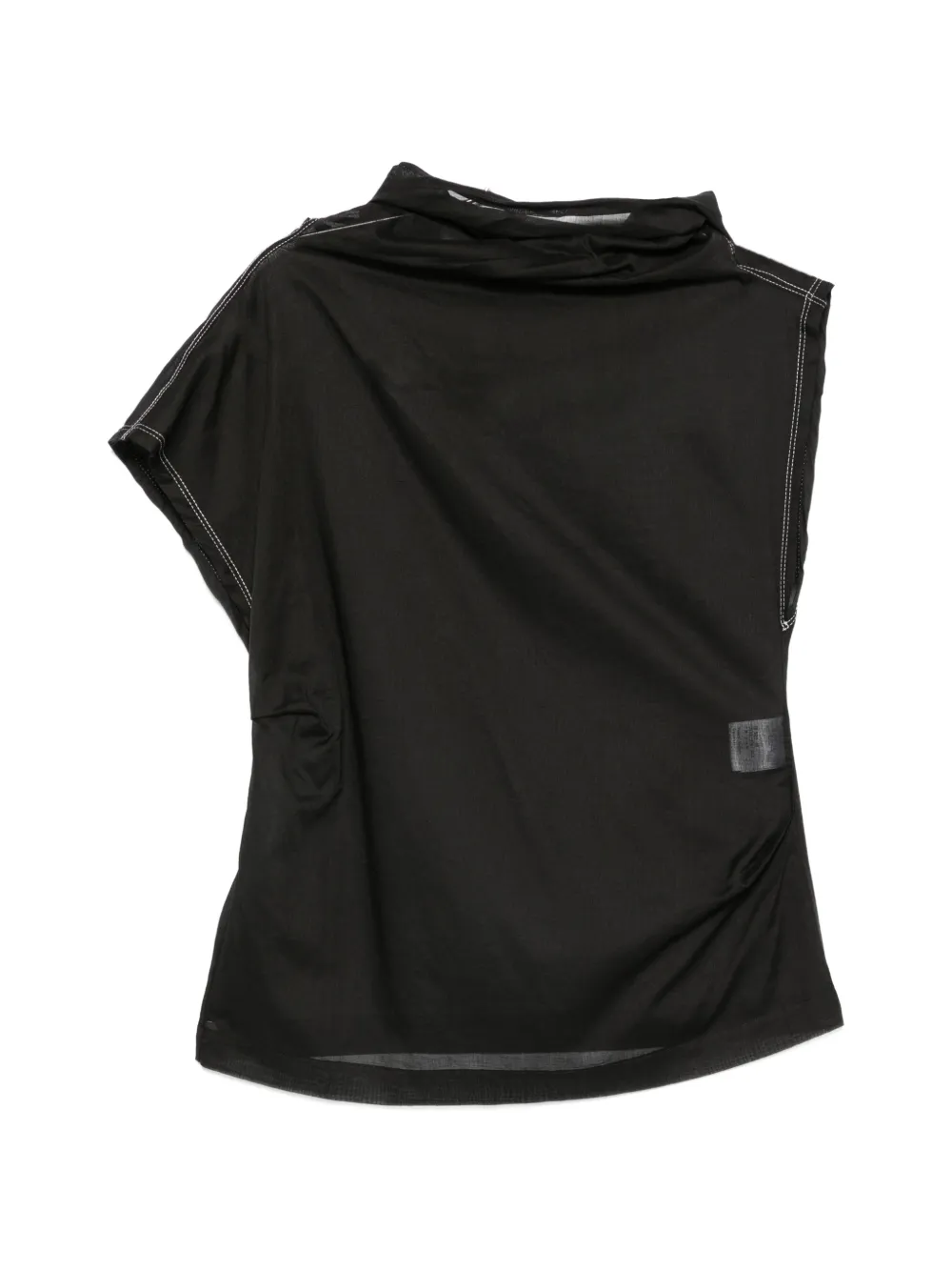 Tela contrast-stitch top - Nero