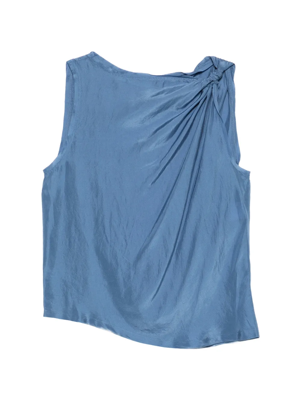 Tela knot-detail gathered top - Blu
