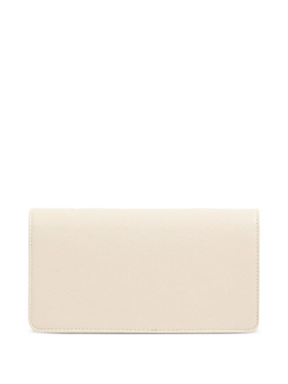 Valentino Garavani VLogo Signature portemonnee van bewerkt kalfsleer met ketting Beige