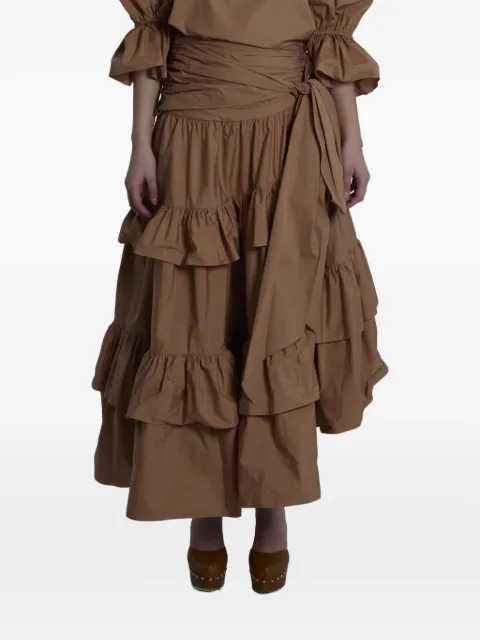 Chloé ruffled tiered midi skirt