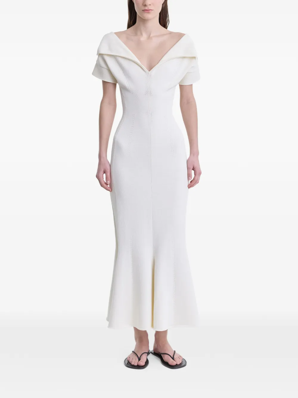  Fforme Vestido Midi Zaria - Neutro 