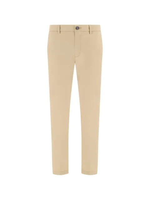 Boggi Milano pantalon en coton à fermeture zippée