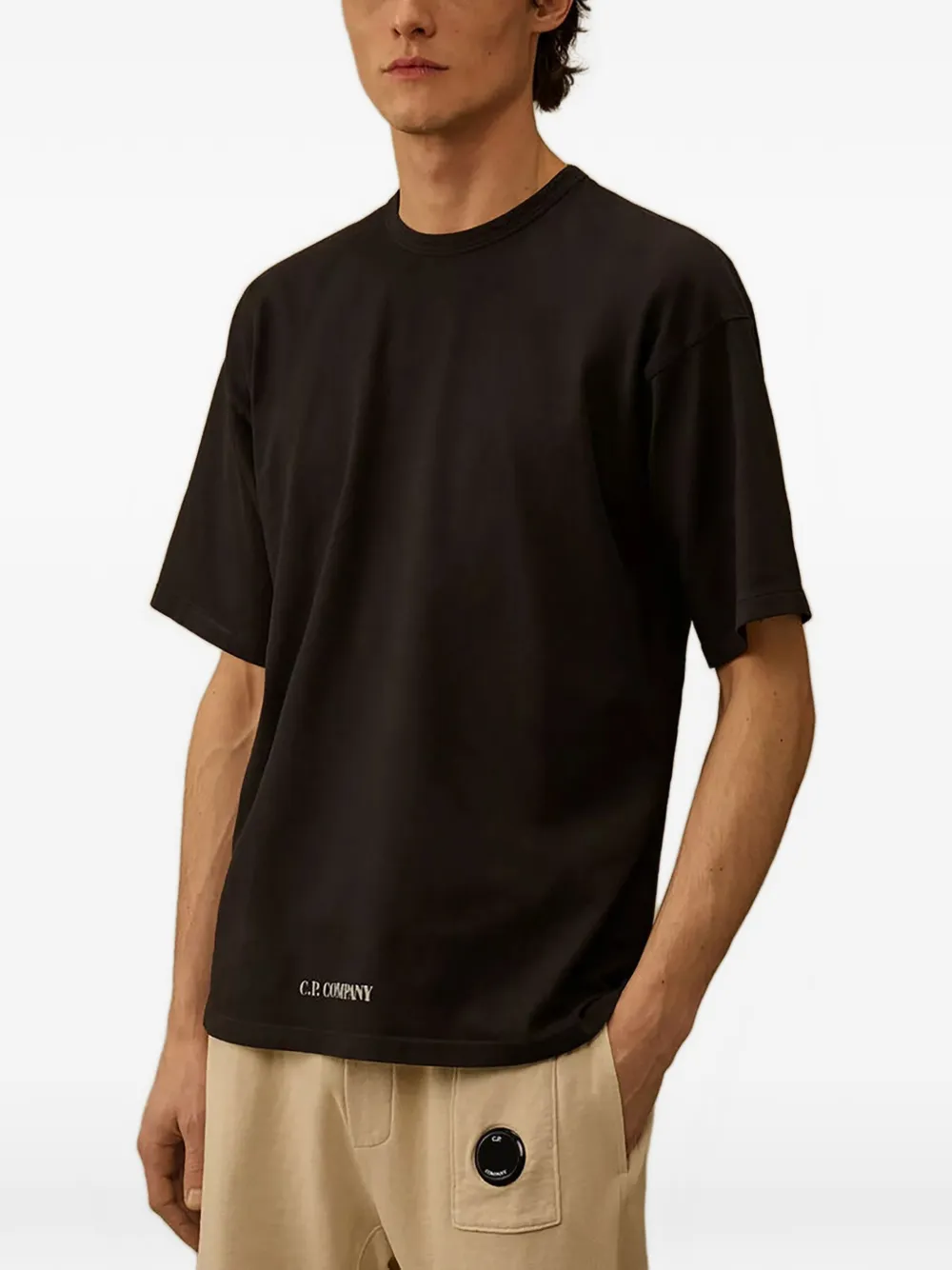 C.P. Company T-shirt met logoprint Zwart