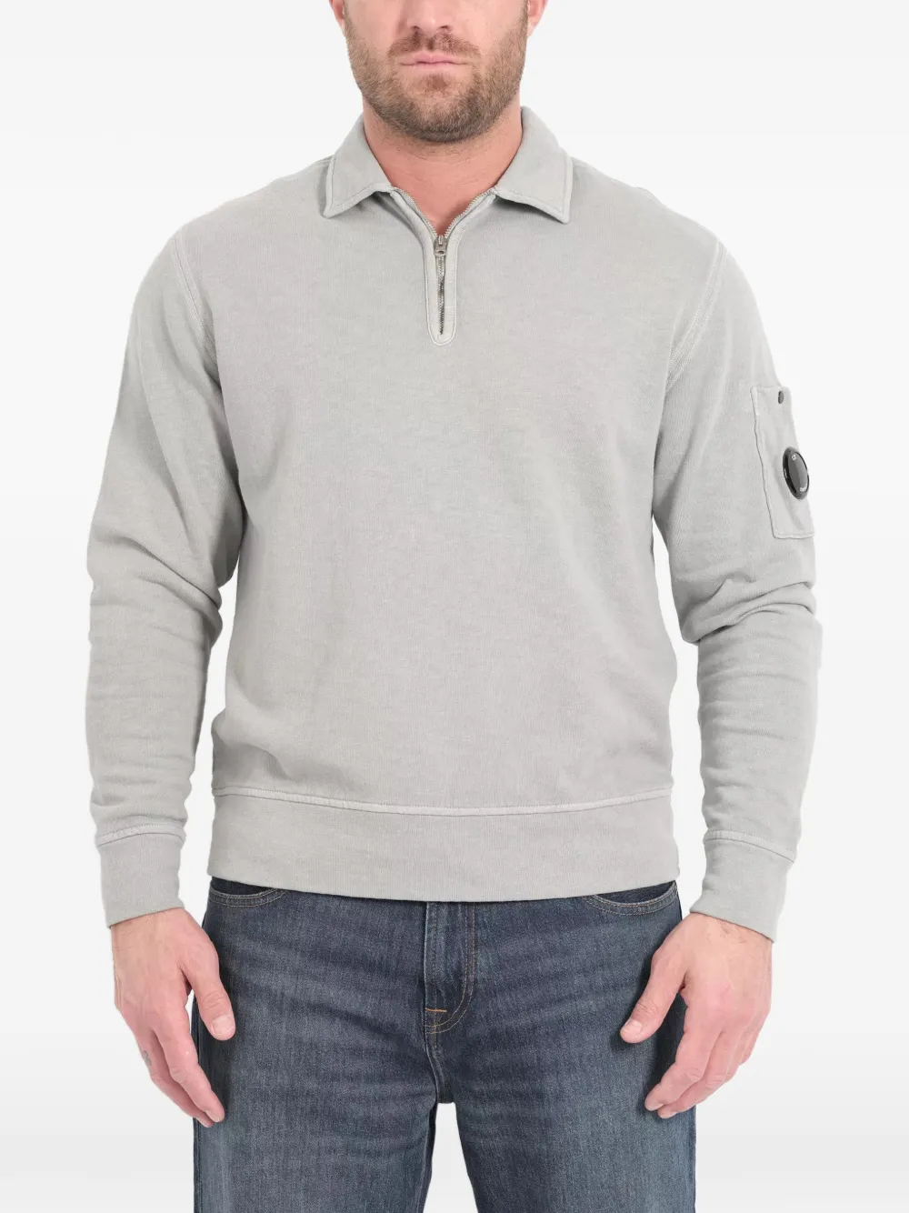 C.P. Company zip polo sweatshirt - Grigio