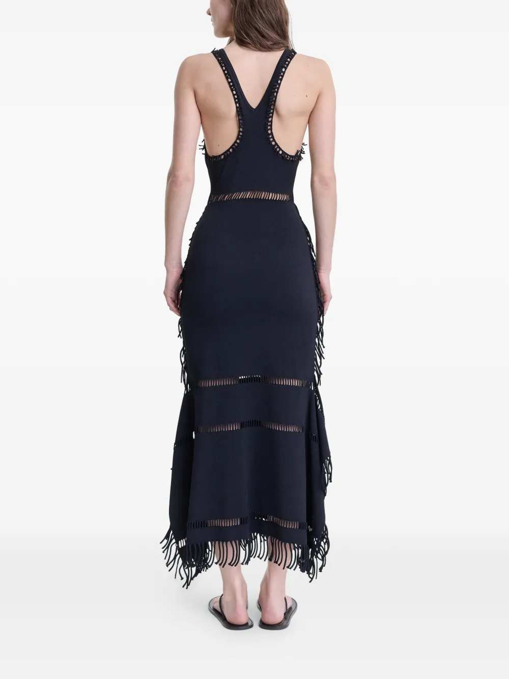 FFORME Sorcha midi-jurk Zwart