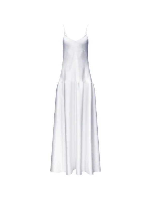 Fforme Layla V-neck Maxi Dress in White