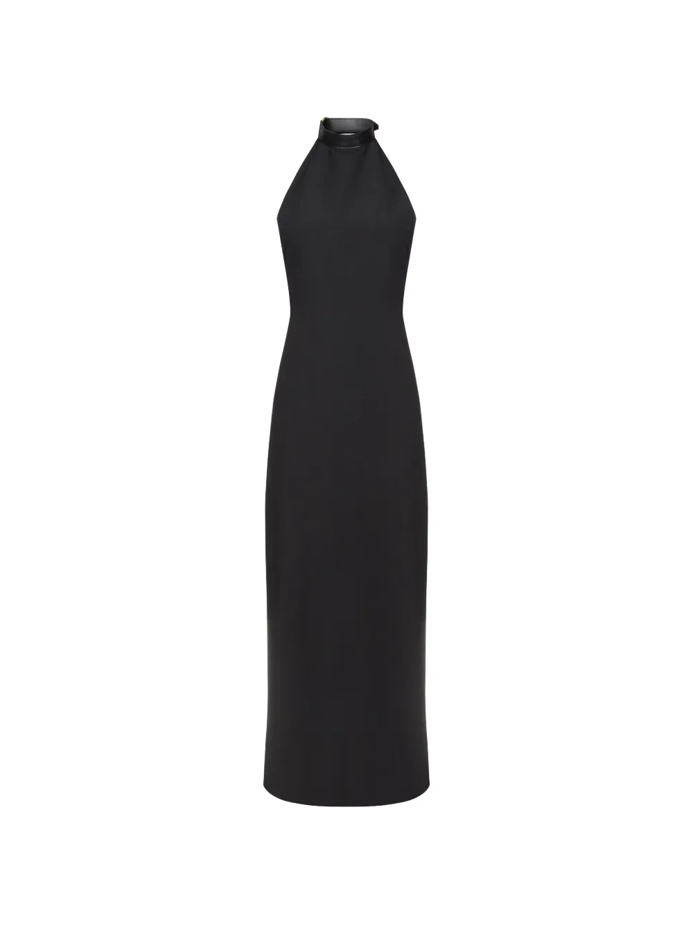 FFORME Abito lungo Silke con scollo all'americana - Nero