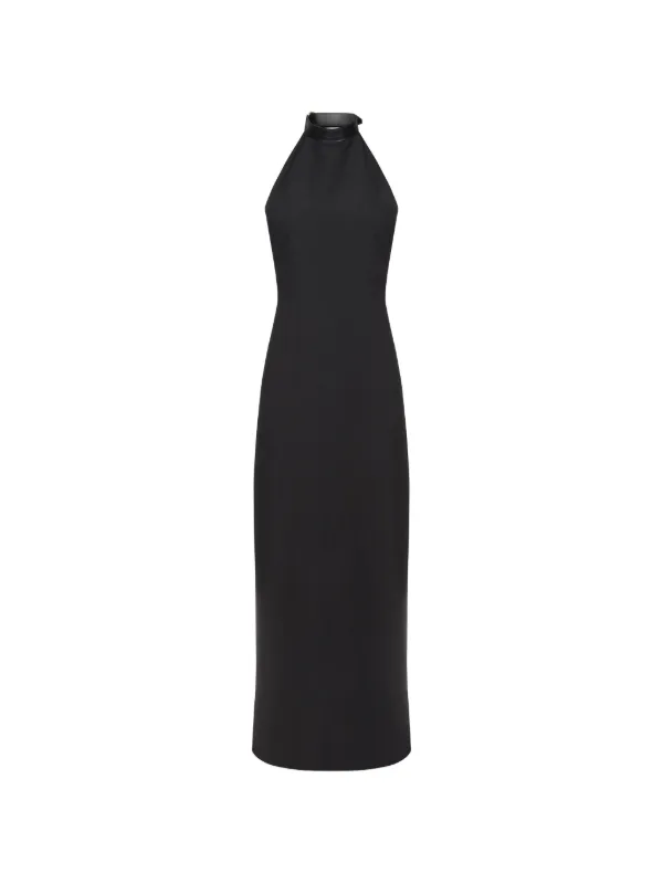Fforme Silke Halterneck Maxi Dress in Black