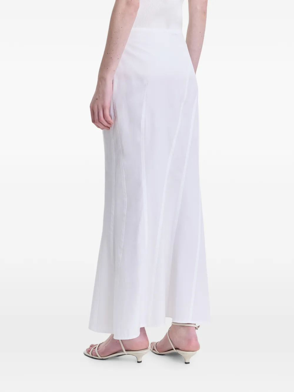 Fforme Ora Panelled Maxi Skirt in White, view 4