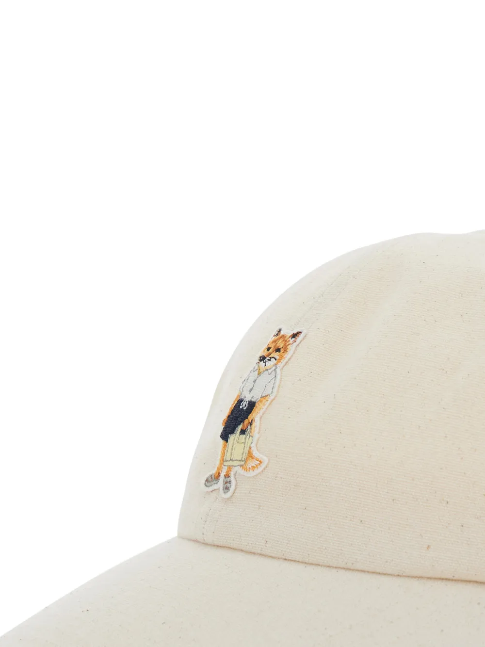 Maison Kitsuné Dressed Fox katoenen honkbalpet Beige