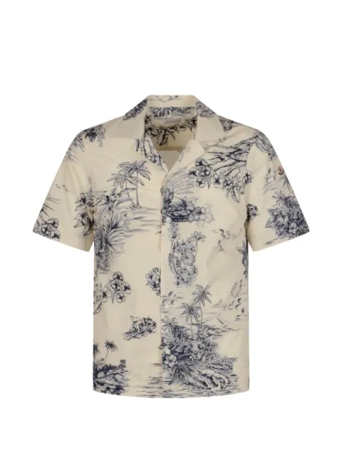 Moncler tropical-print short-sleeves shirt