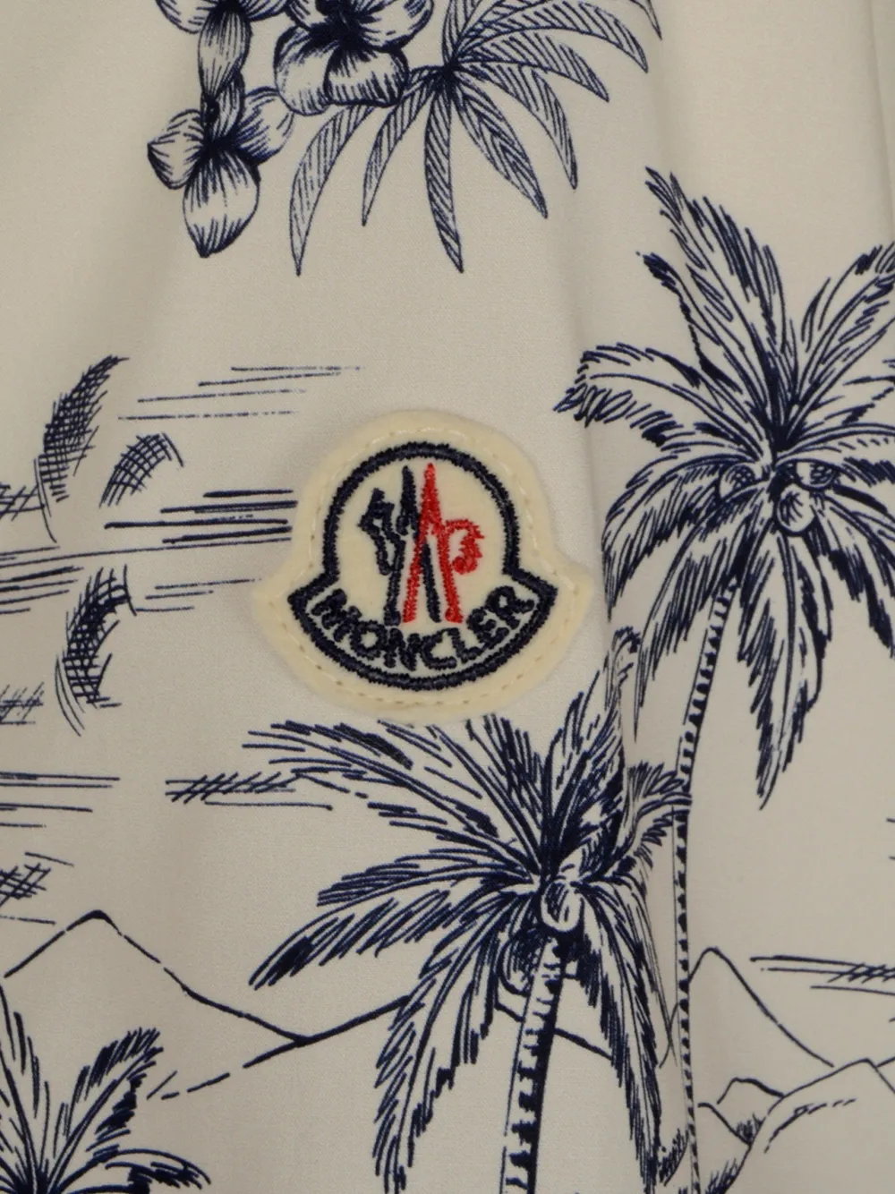 Moncler Overhemd met tropische print Beige