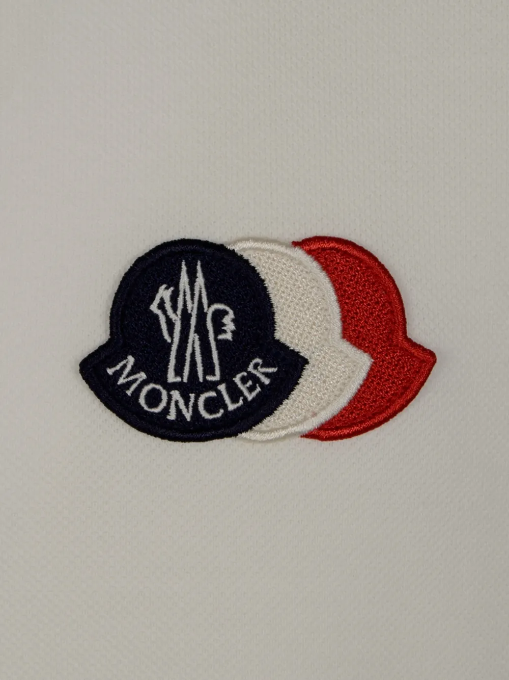 Moncler Piqué poloshirt met logopatch Beige