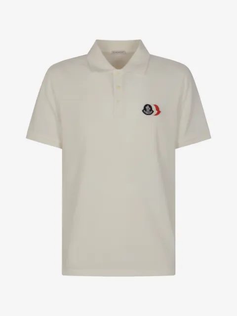 Moncler logo-patch piqué polo shirt