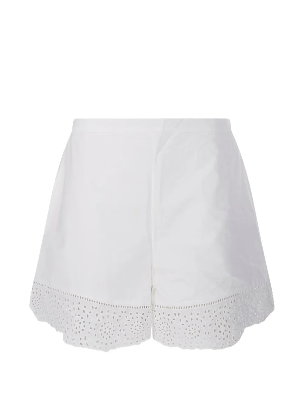 By Malene Birger Greta eyelet-trim shorts - Weiß