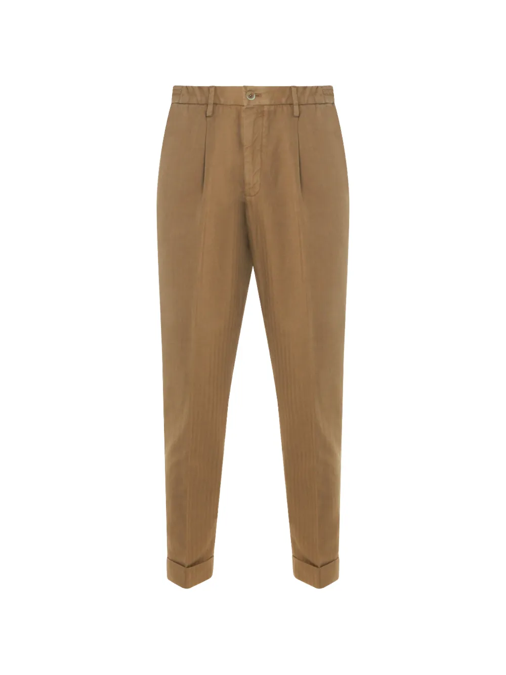 GTA Pantalone button pleated trousers - Marrone