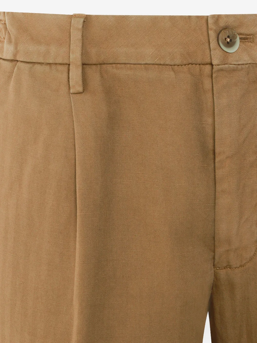 GTA Pantalone Plooibroek met knoop Bruin