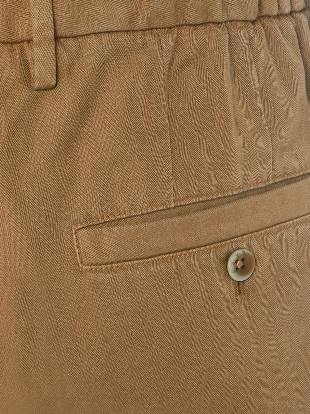 GTA Pantalone Plooibroek met knoop Bruin